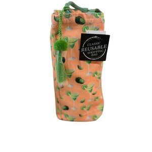 Vibrant Orange and Green Botanical Tote Bag